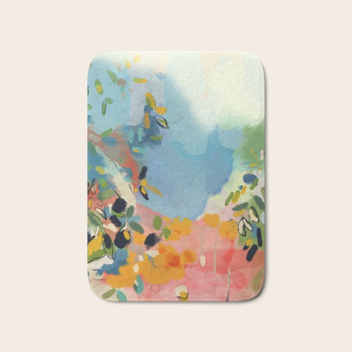 Garden With Sea View And Olive Tree Bath Mat