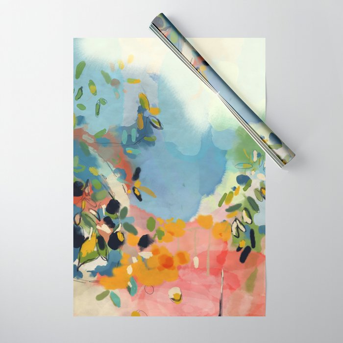 Garden With Sea View And Olive Tree Wrapping Paper