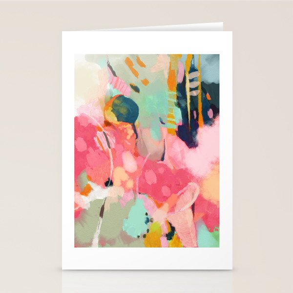 Spring Moon Earth Garden Stationery Card