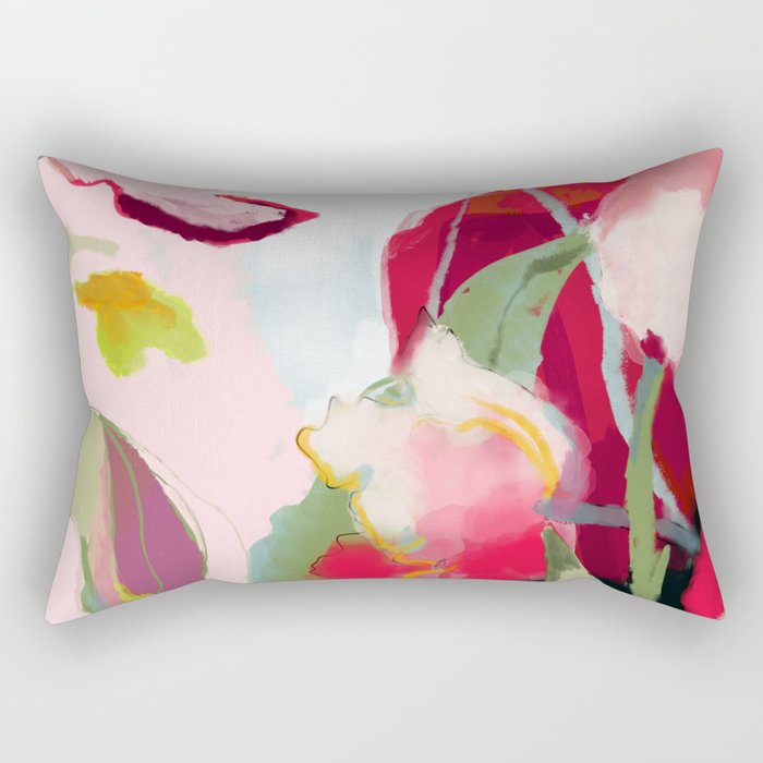 Abstract Floral Bloom Rectangular Pillow