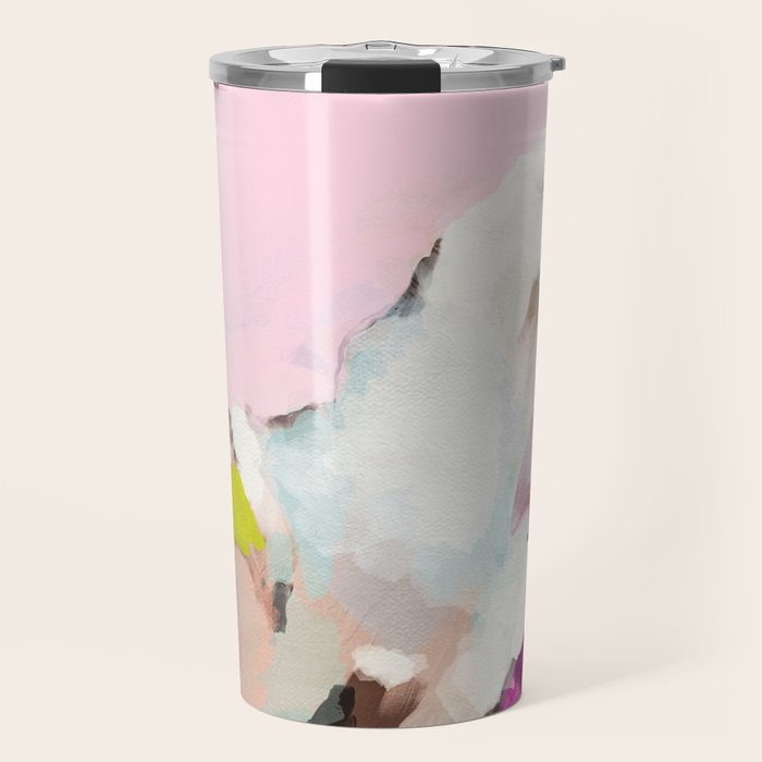 Landscape Mountain Painting Abstract Travel Mug