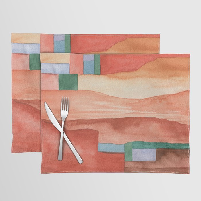 Abstract Desert Landscape Watercolor Placemat