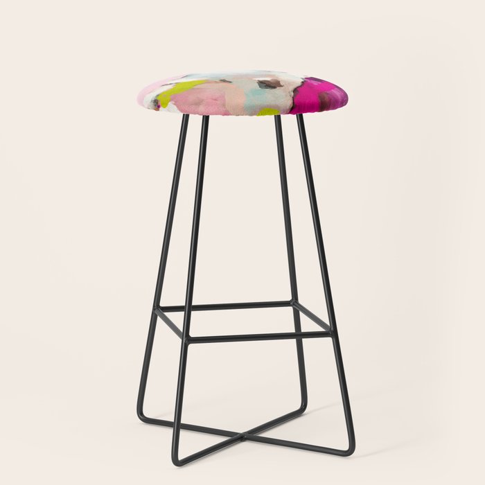 Landscape Mountain Painting Abstract Stool