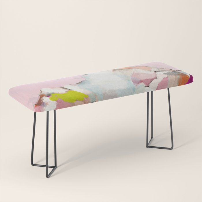 Landscape Mountain Painting Abstract Bench