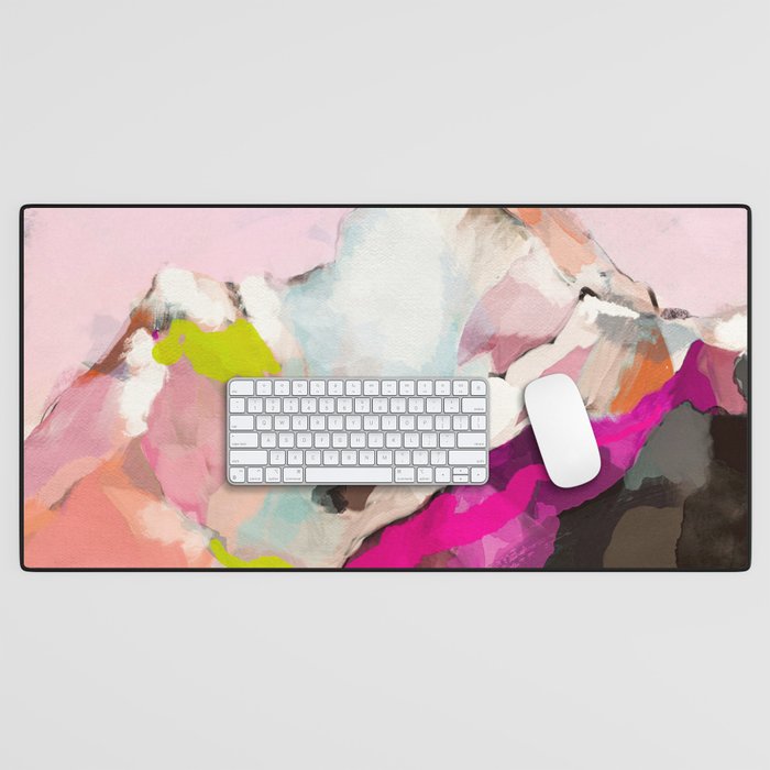 Landscape Mountain Painting Abstract Desk Mat