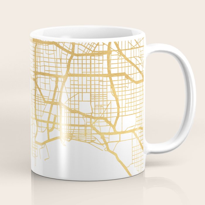 Los Angeles California City Street Map Art Coffee Mug