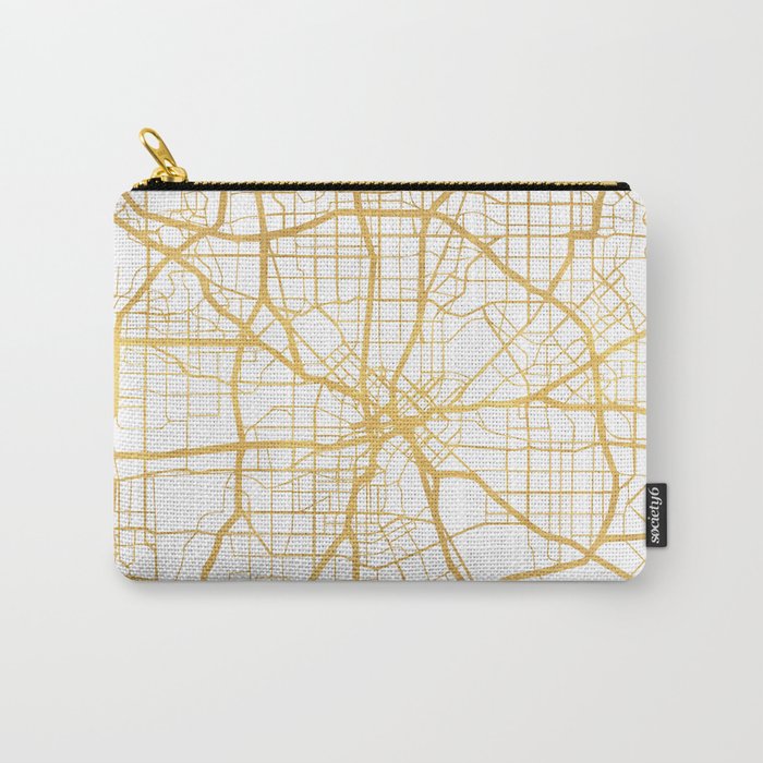 Dallas Texas City Street Map Art Carry All Pouch