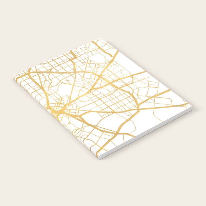Dallas Texas City Street Map Art Notebook