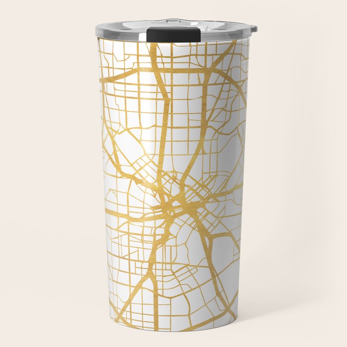 Dallas Texas City Street Map Art Travel Mug