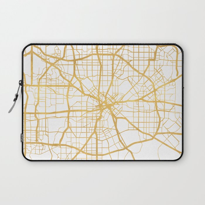 Dallas Texas City Street Map Art Laptop Sleeve