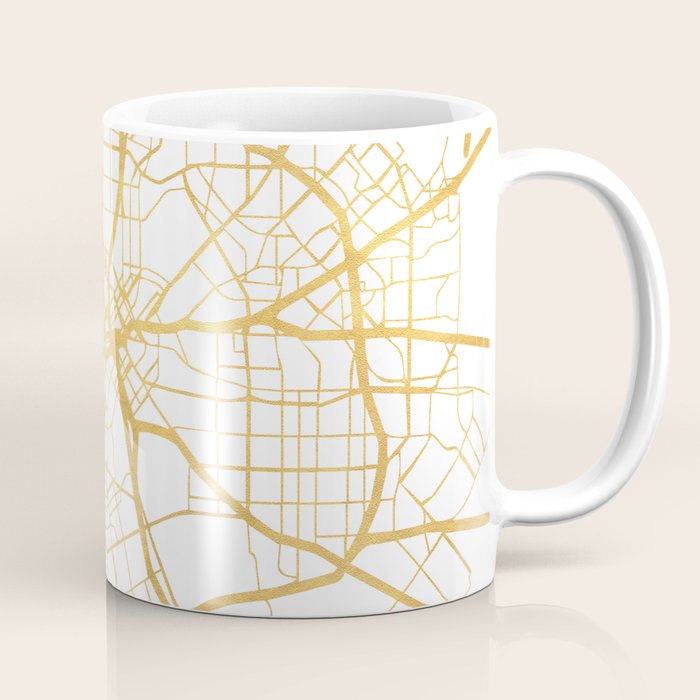Dallas Texas City Street Map Art Coffee Mug