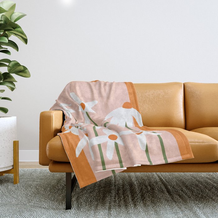 Flower Market - Echinacea #1 Throw Blanket