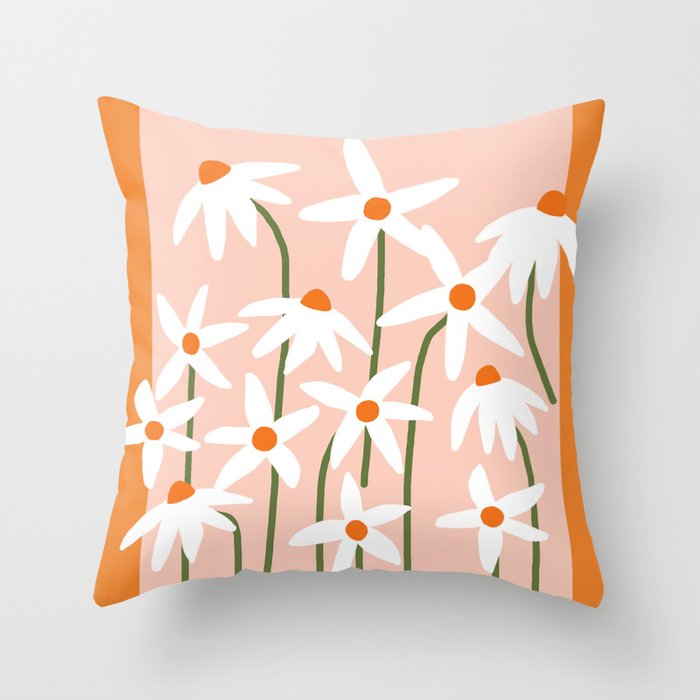Flower Market - Echinacea #1 Throw Pillow