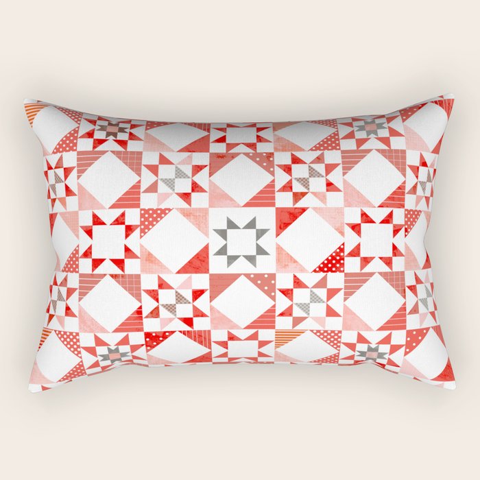 Christmas Quilt - Pattern No1 Rectangular Pillow