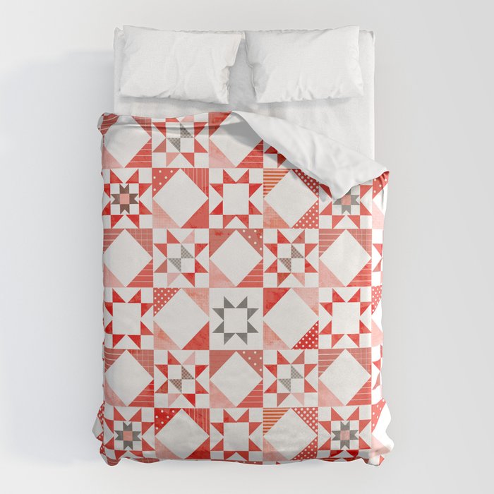 Christmas Quilt - Pattern No1 Duvet Cover