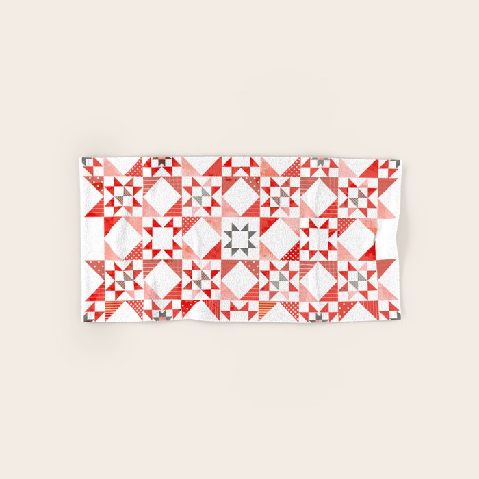 Christmas Quilt - Pattern No1 Bath Towel