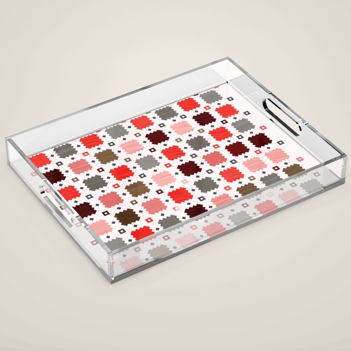 Christmas Quilt - Pattern No3 Acrylic Tray