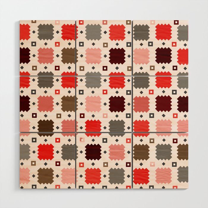 Christmas Quilt - Pattern No3 Wood Wall Art