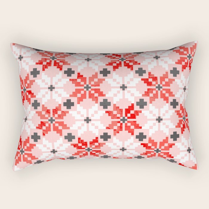 Christmas Quilt - Pattern No2 Rectangular Pillow