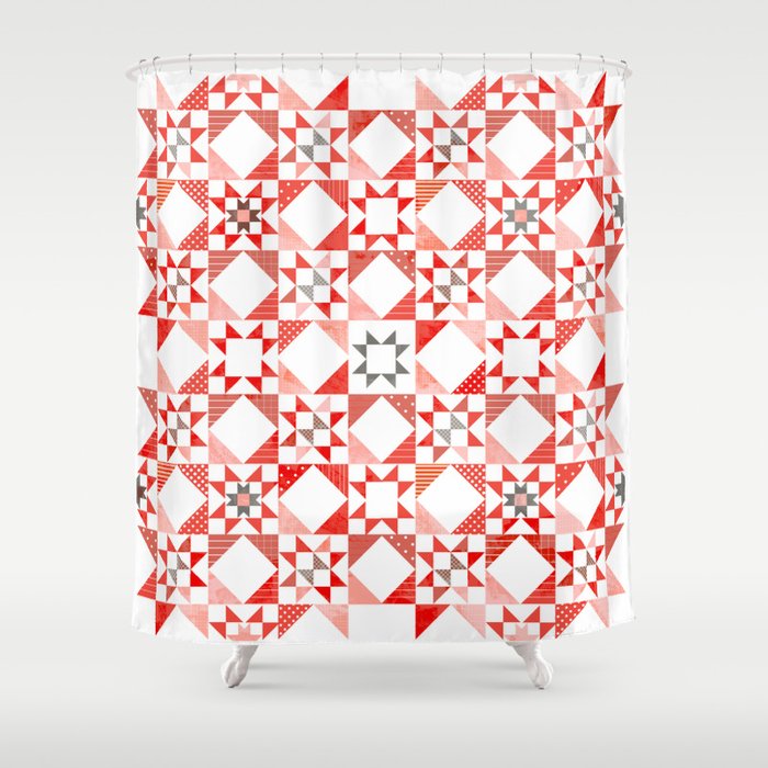 Christmas Quilt - Pattern No1 Shower Curtain