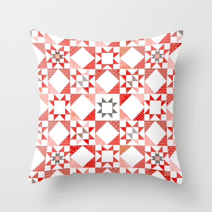 Christmas Quilt - Pattern No1 Throw Pillow