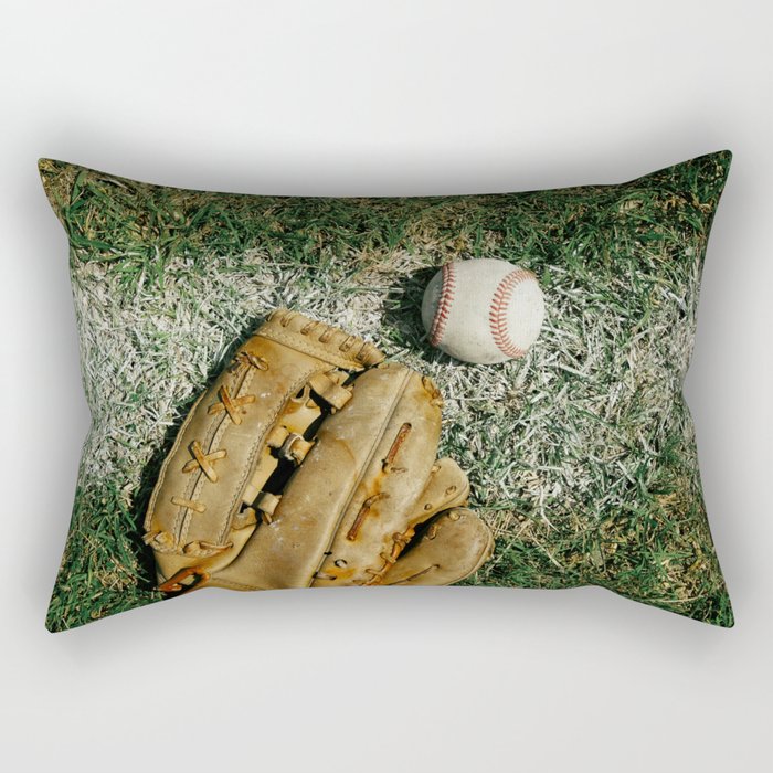 Baseball Season Equipment Rectangular Pillow