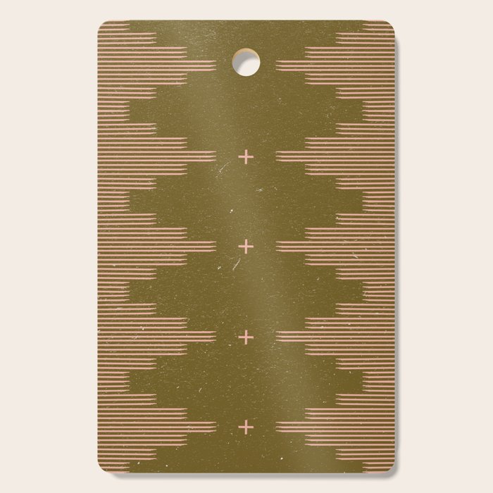 Southwestern Minimalist Retro Green & Pink Cutting Board