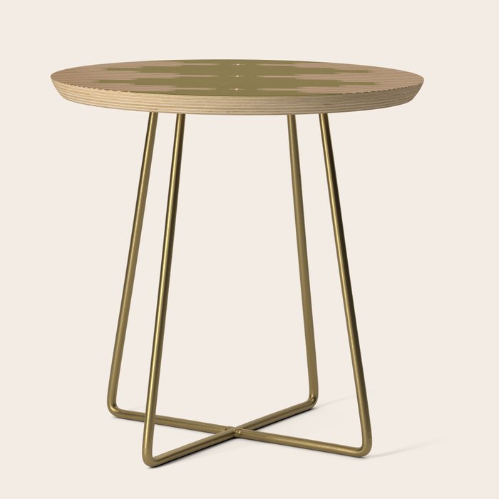 Southwestern Minimalist Retro Green & Pink Side Table