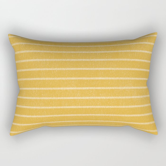 Classic Stripe (Yellow) Rectangular Pillow