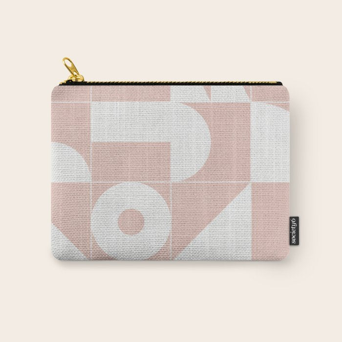 My Favorite Geometric Patterns No.11 - Pale Pink Carry All Pouch