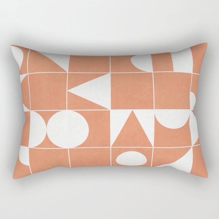 My Favorite Geometric Patterns No.14 - Coral Rectangular Pillow