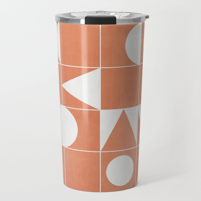 My Favorite Geometric Patterns No.14 - Coral Travel Mug