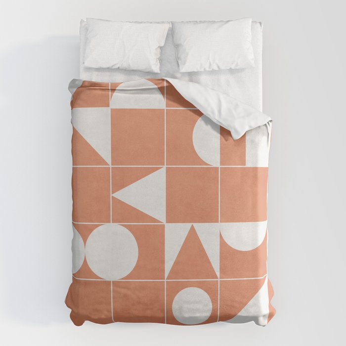 My Favorite Geometric Patterns No.14 - Coral Duvet Cover