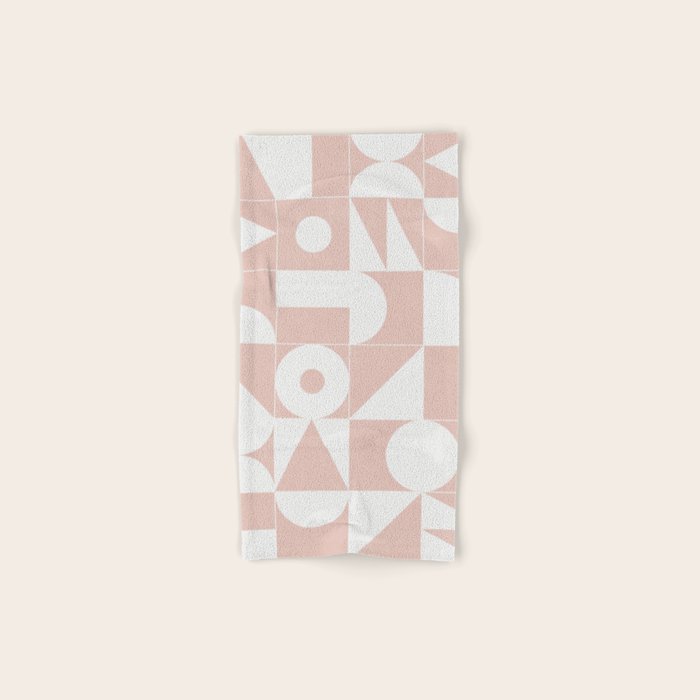 My Favorite Geometric Patterns No.11 - Pale Pink Bath Towel
