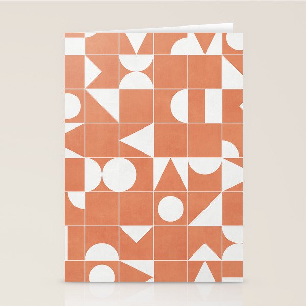 My Favorite Geometric Patterns No.14 - Coral Stationery Card