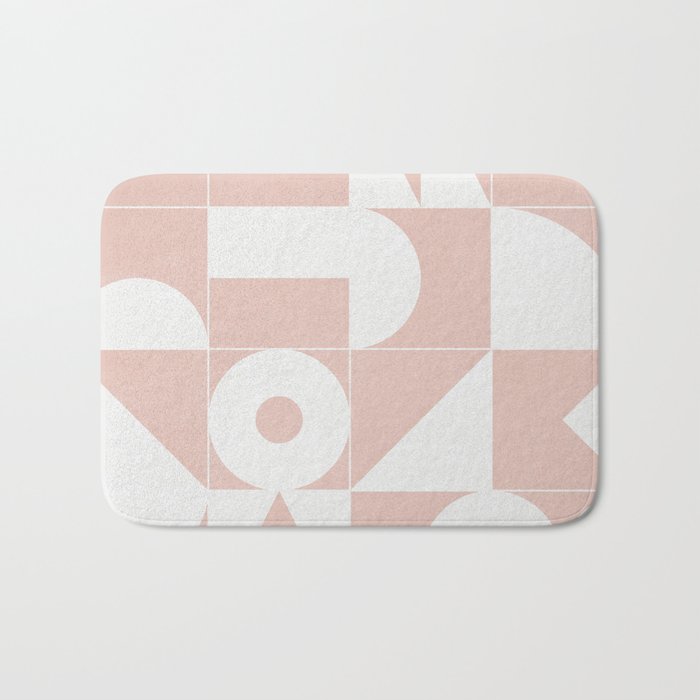 My Favorite Geometric Patterns No.11 - Pale Pink Bath Mat