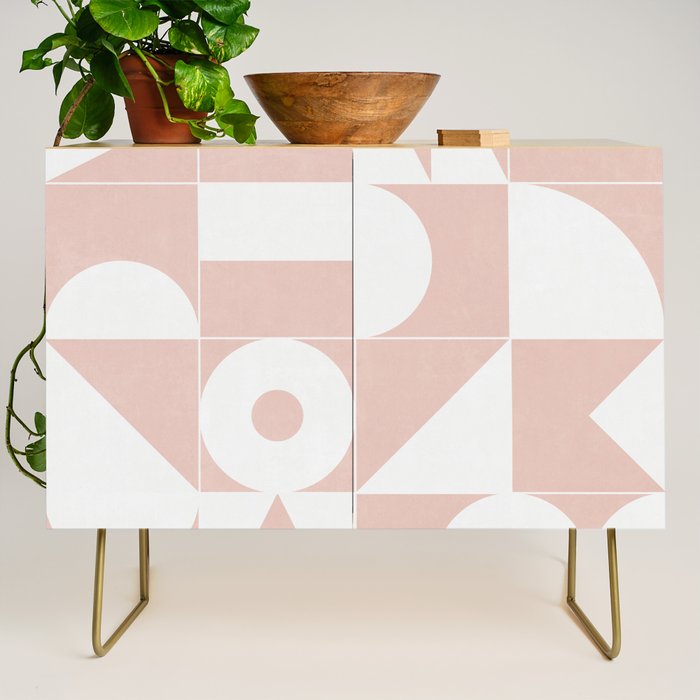 My Favorite Geometric Patterns No.11 - Pale Pink Credenza
