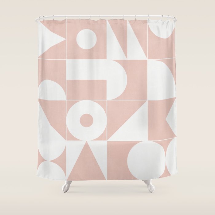 My Favorite Geometric Patterns No.11 - Pale Pink Shower Curtain