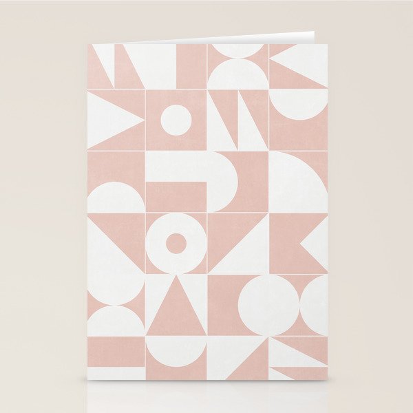 My Favorite Geometric Patterns No.11 - Pale Pink Stationery Card