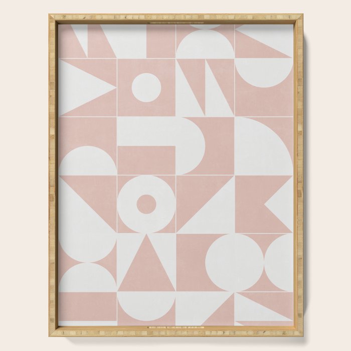 My Favorite Geometric Patterns No.11 - Pale Pink Serving Tray