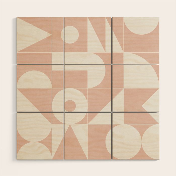 My Favorite Geometric Patterns No.11 - Pale Pink Wood Wall Art