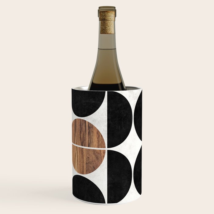 Mid-Century Modern Pattern No.1 - Concrete And Wood Wine Chiller