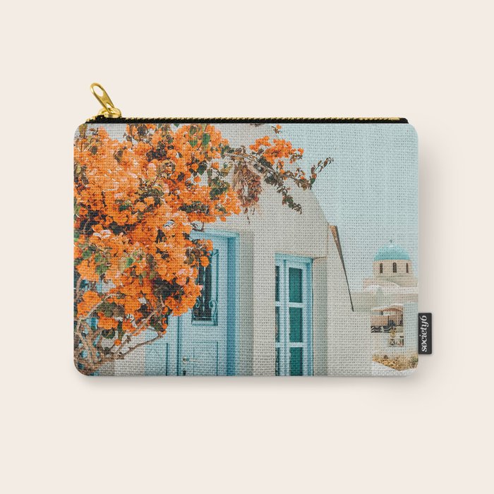 Greece Airbnb, Greece Photography Travel Digital Art, Scenic Landscape Architecture, White Building Carry All Pouch