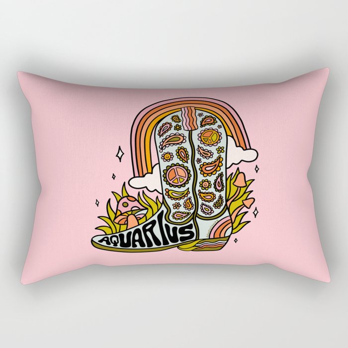 Aquarius Cowboy Boots Rectangular Pillow