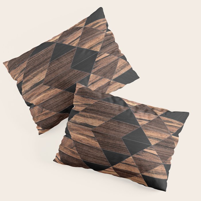 Urban Tribal Pattern No.11 - Aztec - Wood Pillow Sham