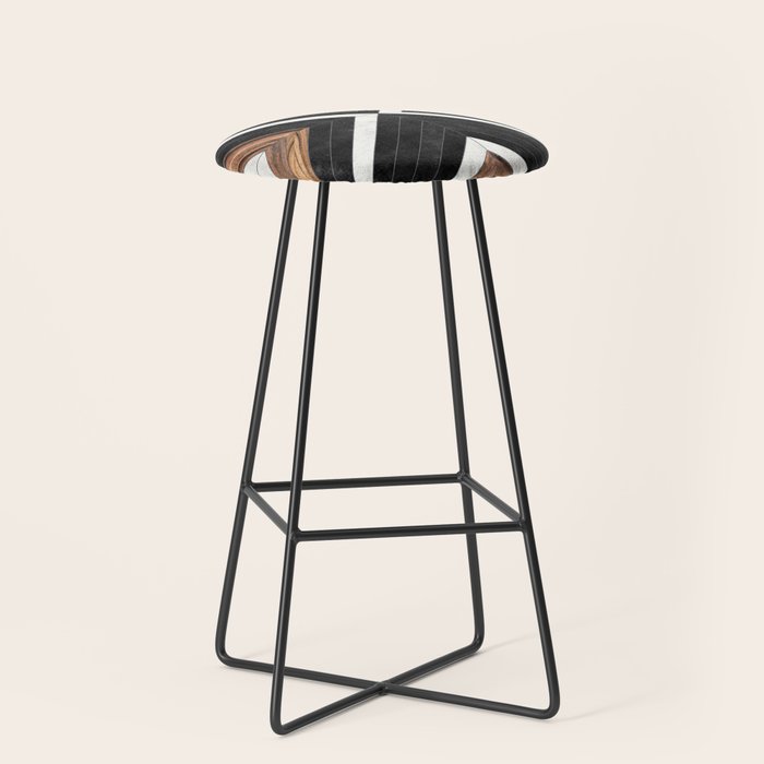 Urban Tribal Pattern No.1 - Concrete And Wood Stool