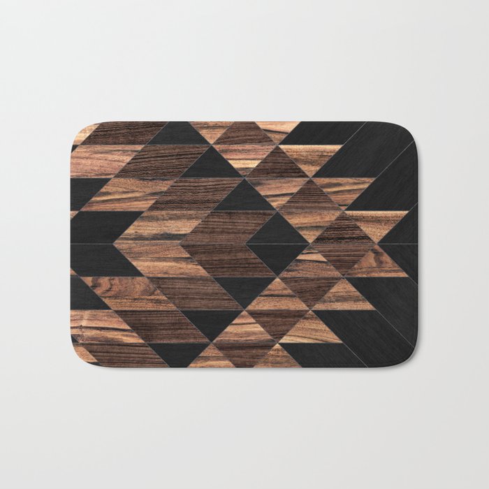 Urban Tribal Pattern No.11 - Aztec - Wood Bath Mat