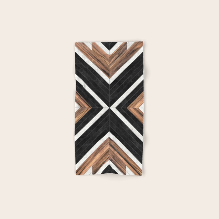 Urban Tribal Pattern No.1 - Concrete And Wood Bath Towel
