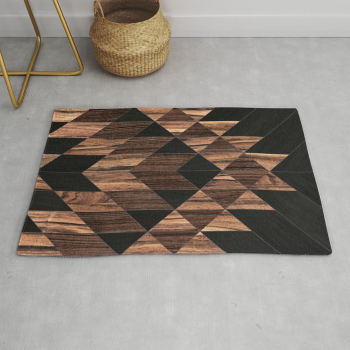 Urban Tribal Pattern No.11 - Aztec - Wood Rug