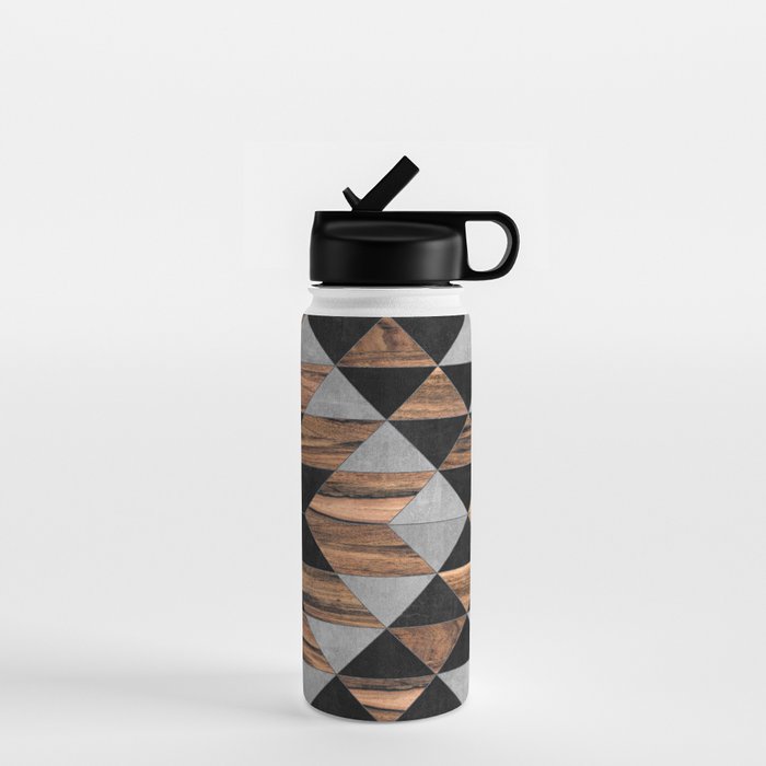 Urban Tribal Pattern No.10 - Aztec - Concrete And Wood Water Bottle